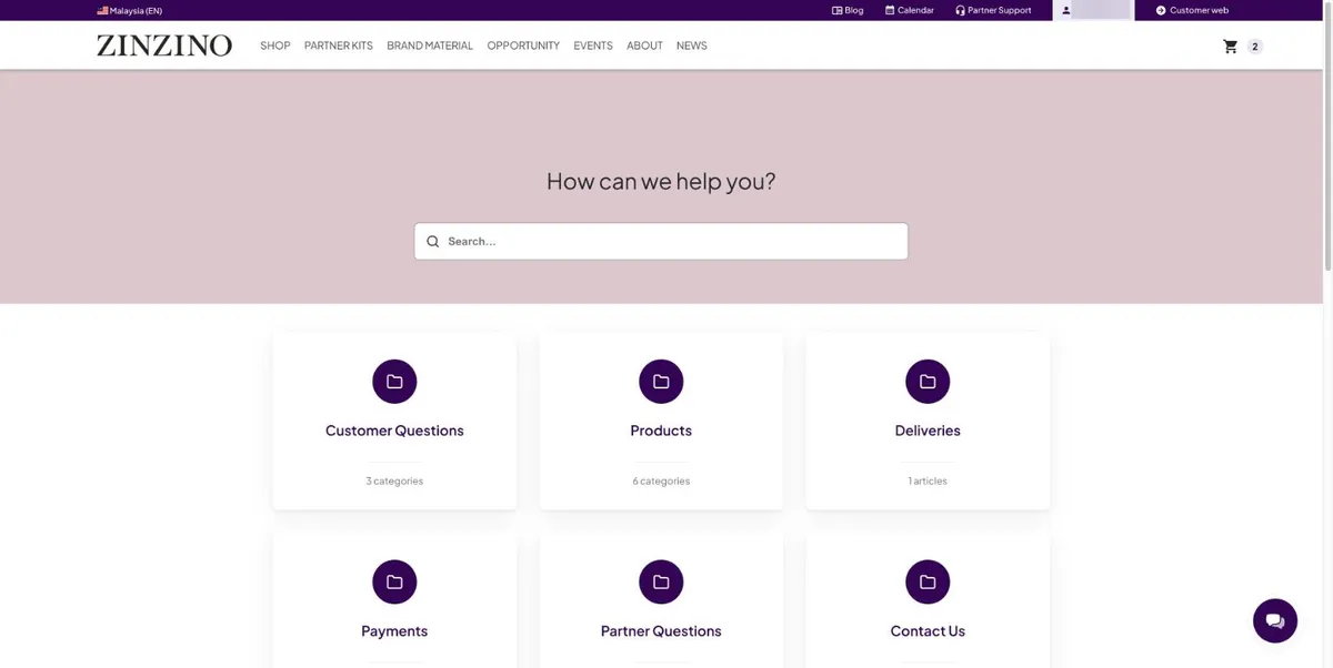 Partner support help centre
