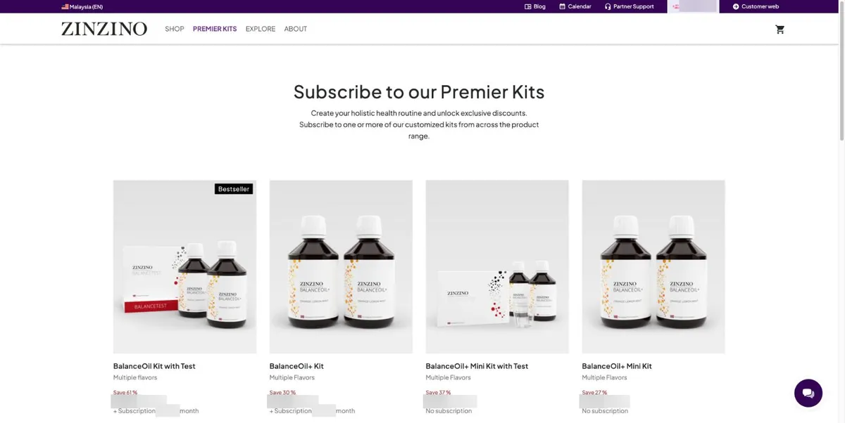 Premier Kits shop in guest mode