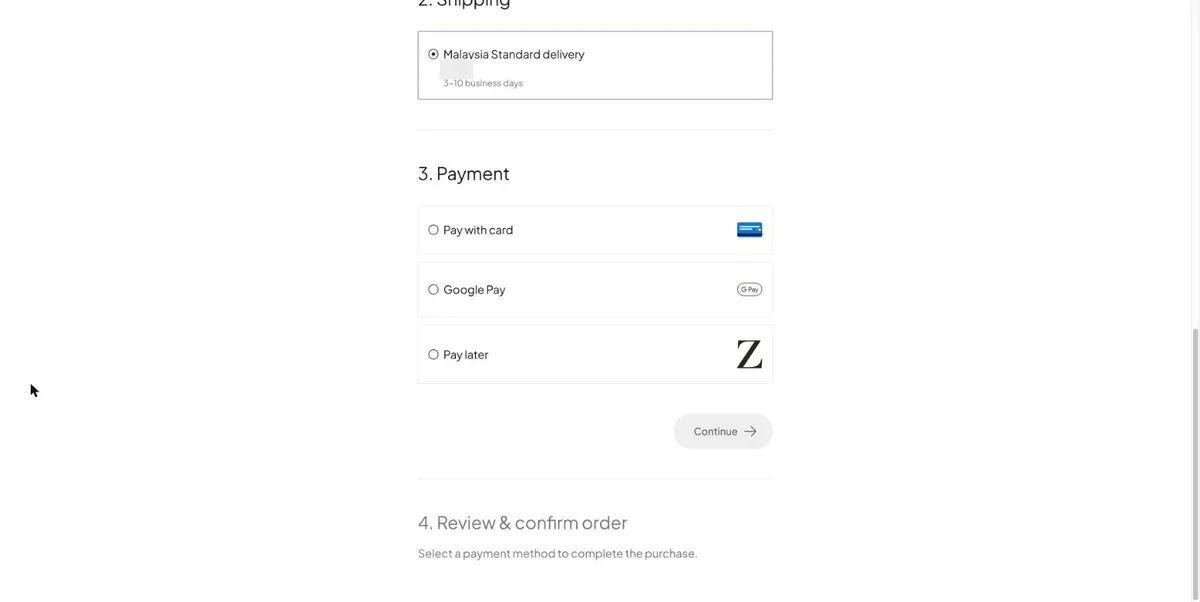 Payment options
